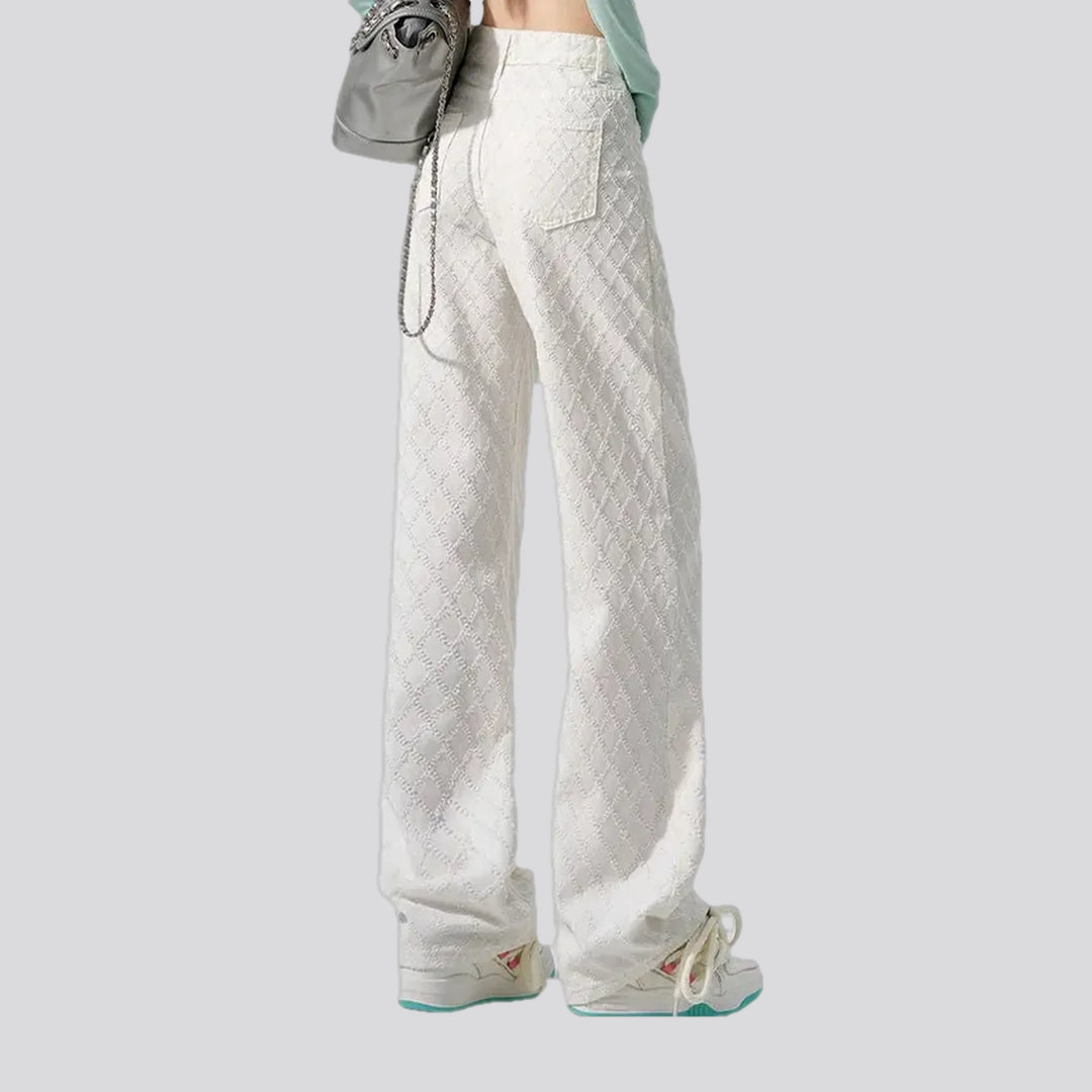 High-waist women's jeans pants