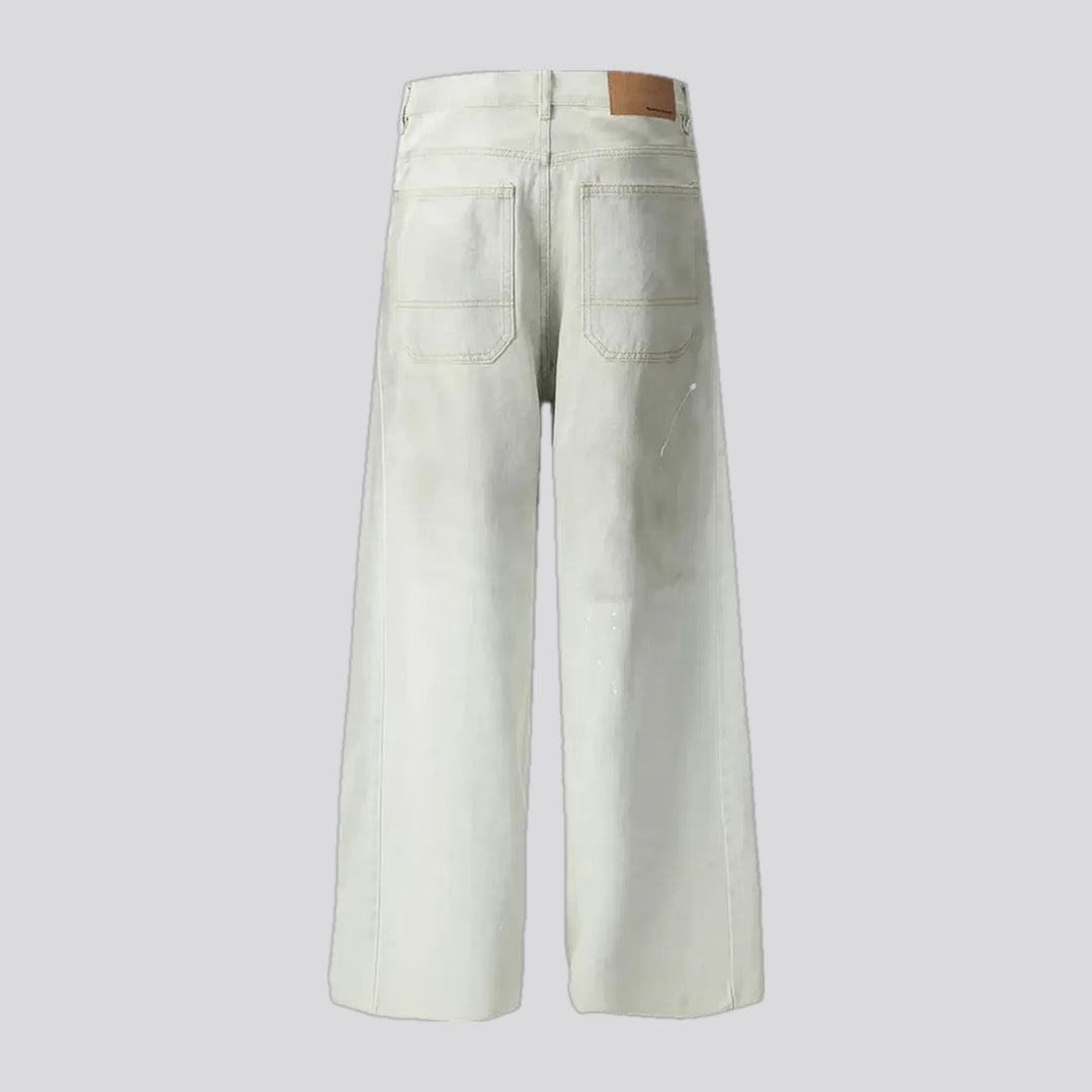 Painted fashion wide fit men's jeans