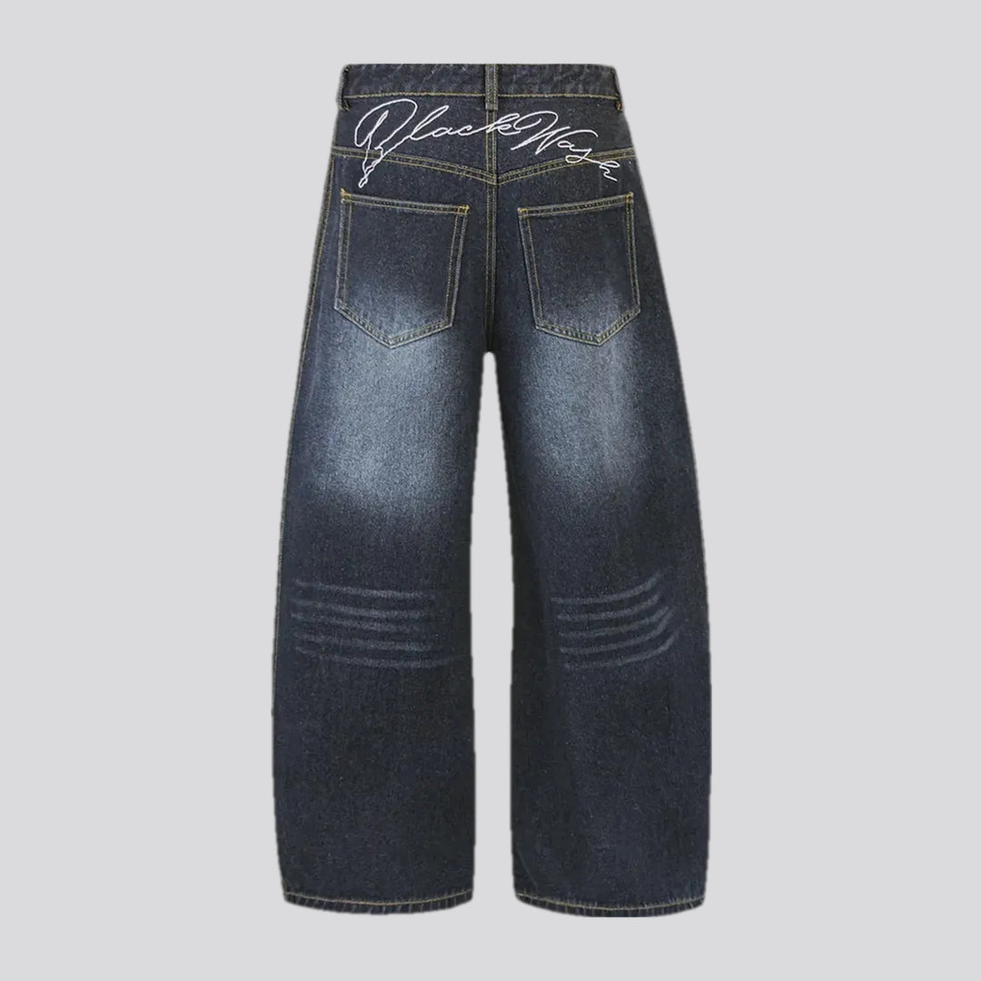 Sanded torn style 90s men's jeans