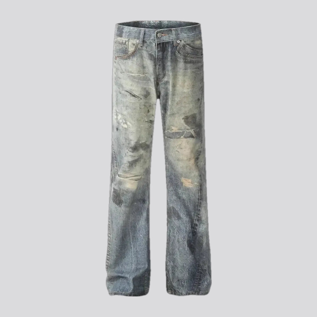 Dirty Faded Fashion Men's Jeans | Jeans4you.shop