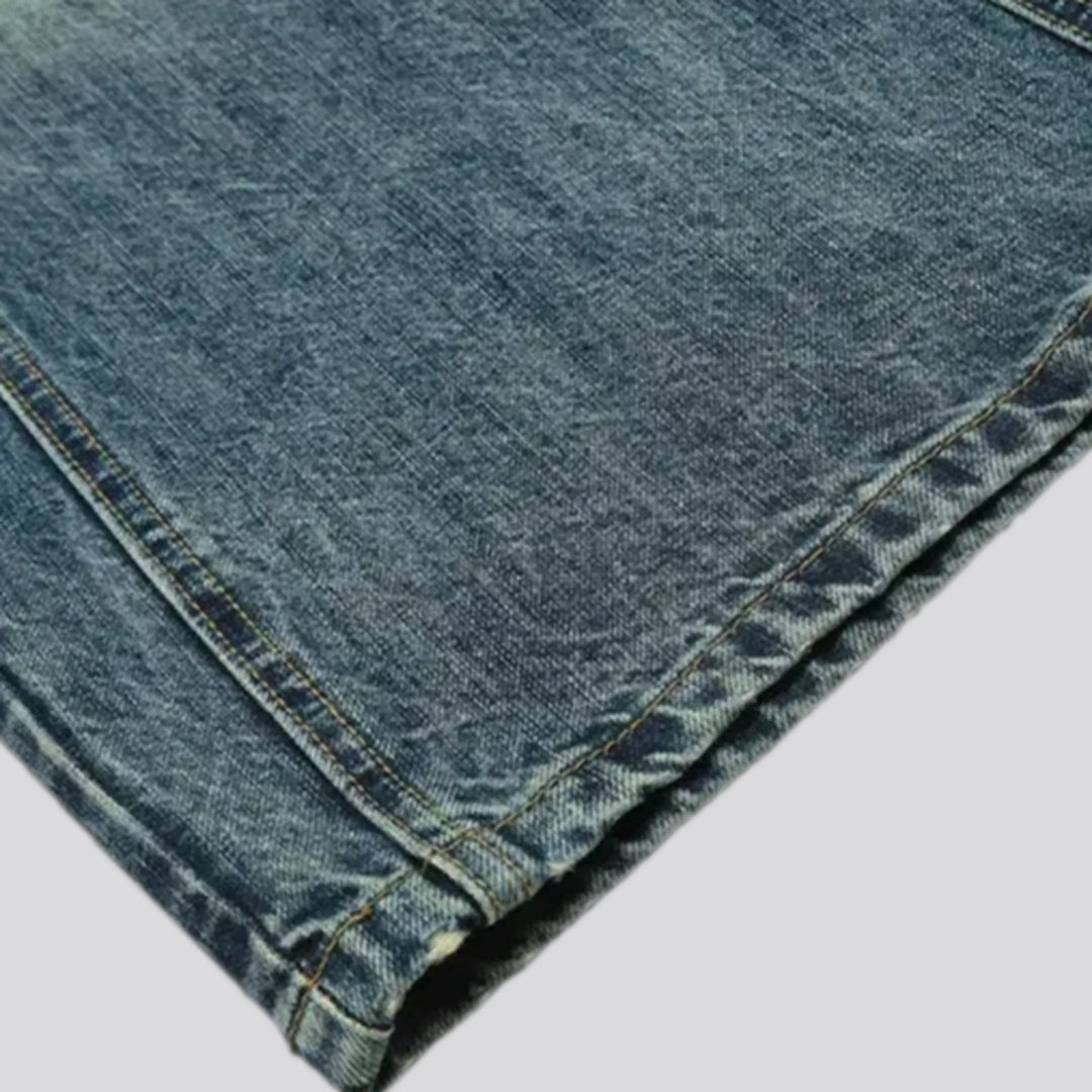 Faded wash men's jeans