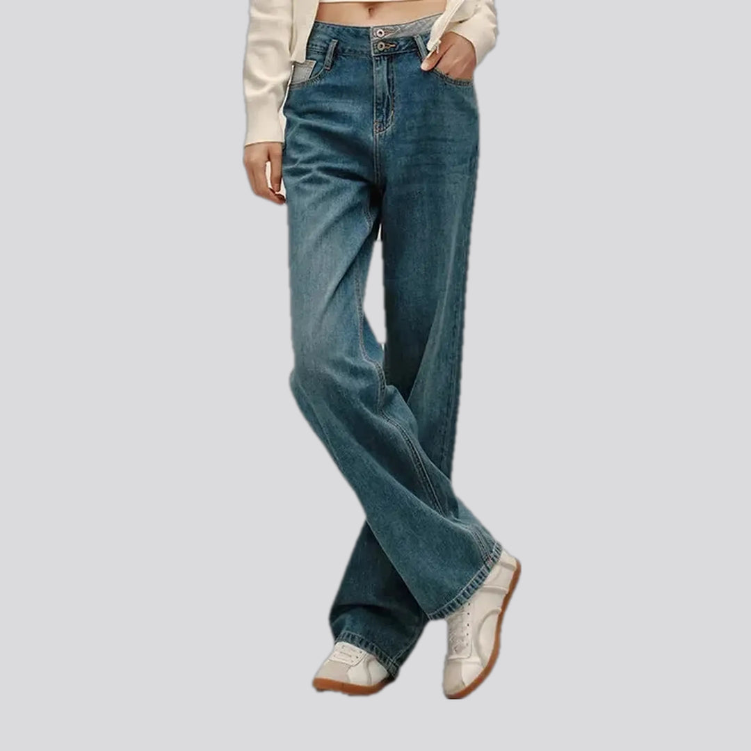 Straight fit colorful jeans for women