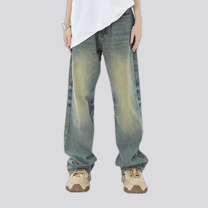 Retro sanded fit men's jeans