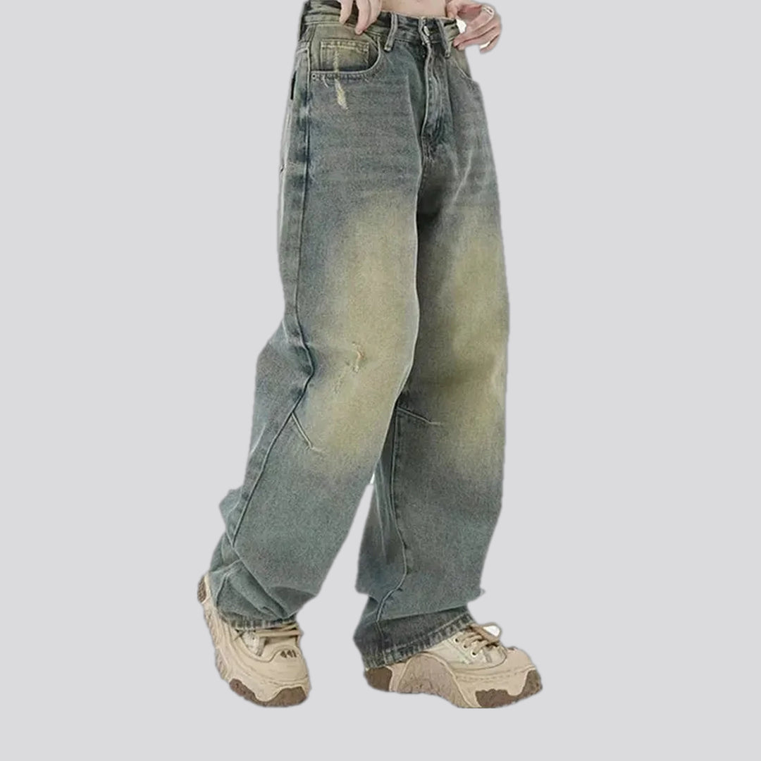 Retro sanded fit men's jeans