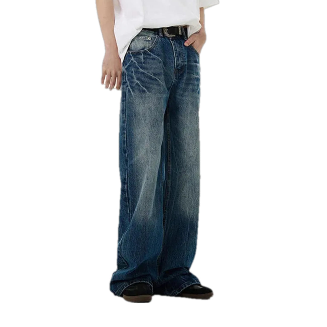 Fashion Slouchy Men's Jeans - Blue