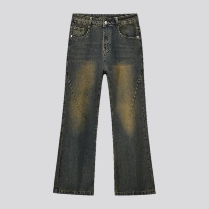 Sanded and over jeans for men