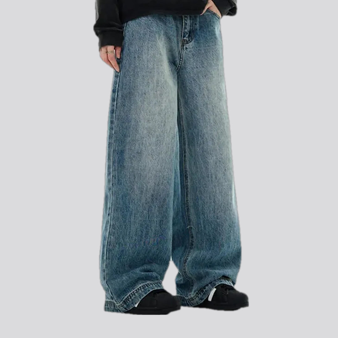 Boho baggy fashion men's jeans