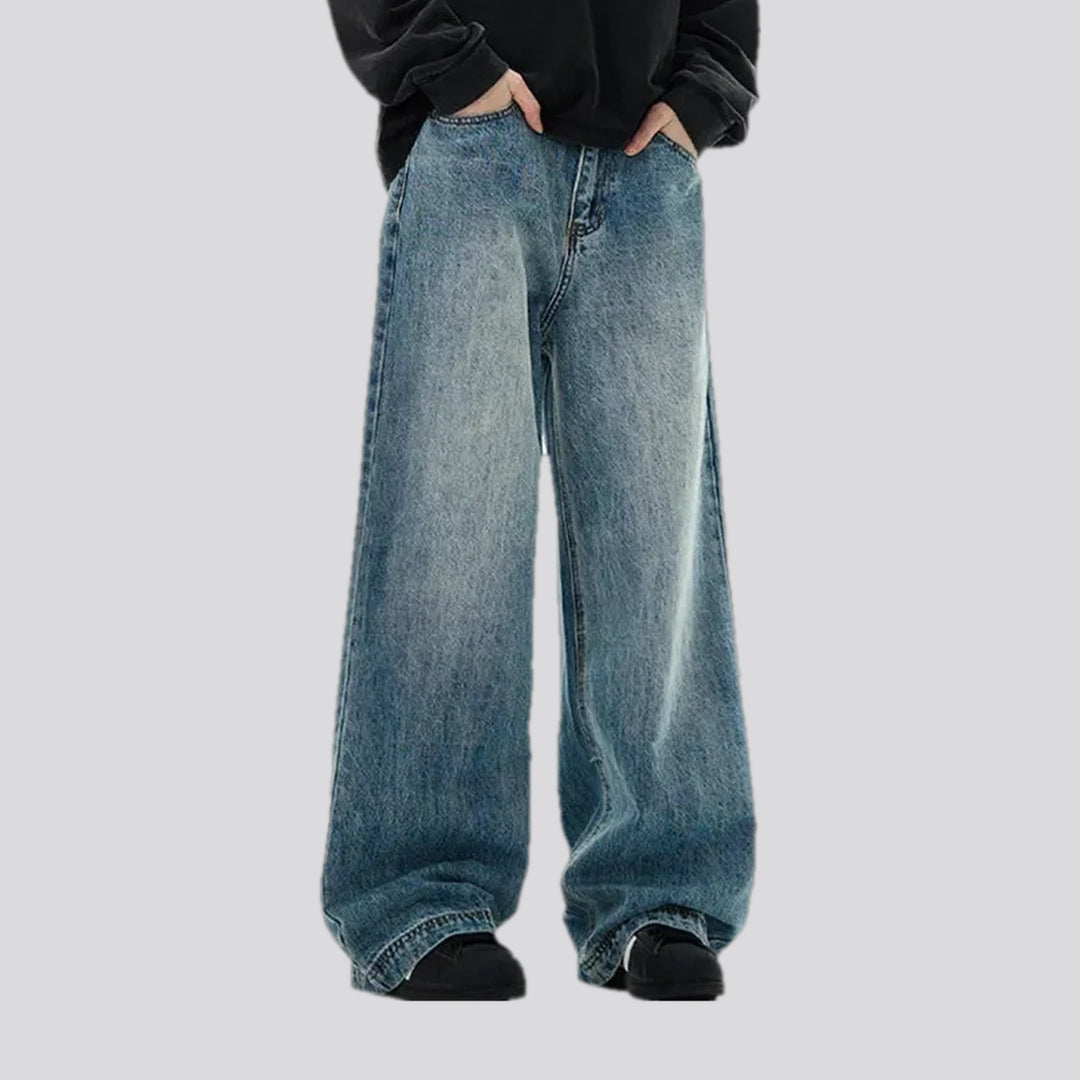 Boho baggy fashion men's jeans