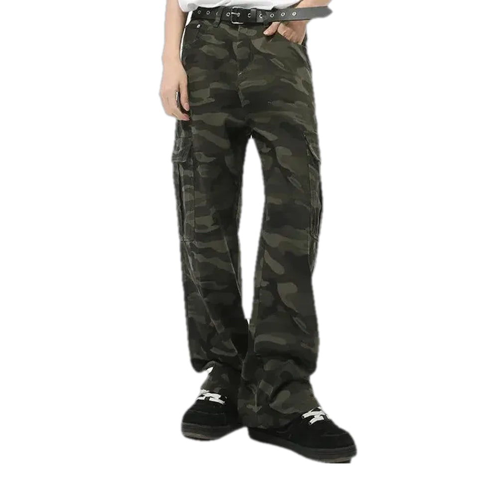 Fashionable Cargo Multi-pocket Men's Jeans Pants - Khaki