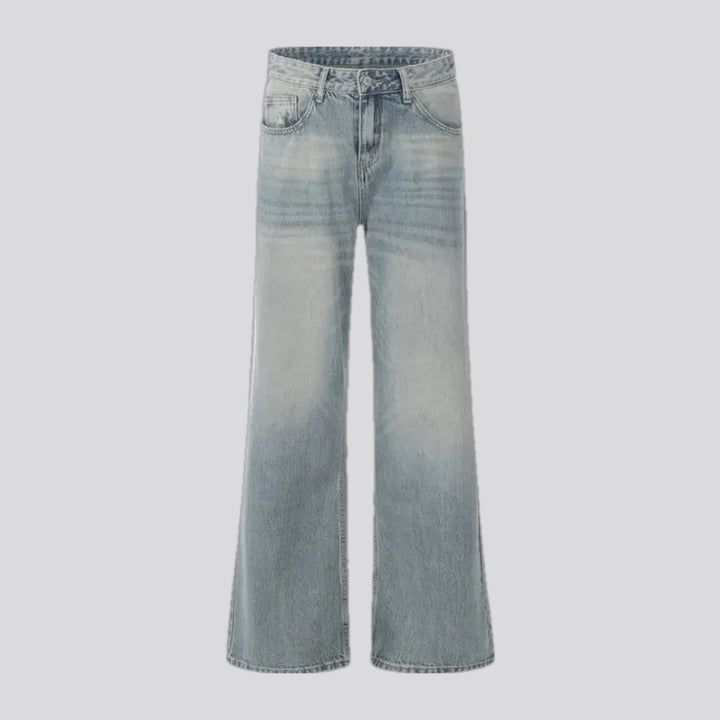 90s style faded wash baggy men's jeans