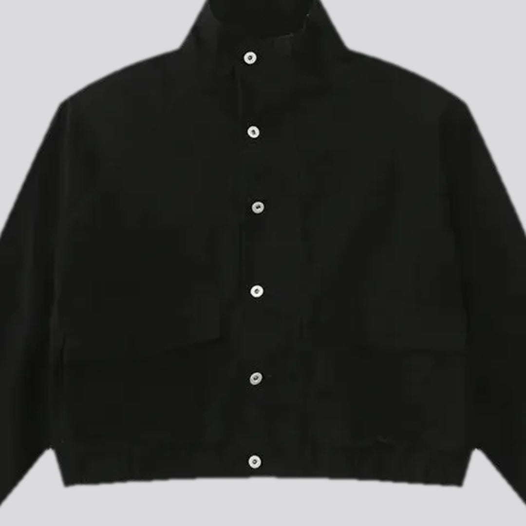 Monochrome oversized men's jean bomber jacket