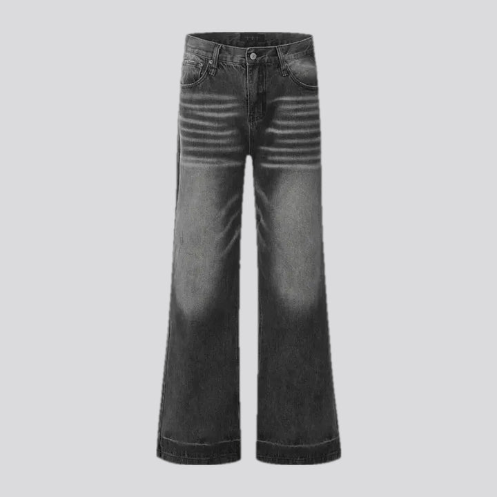 Casual retro whiskered jeans for men