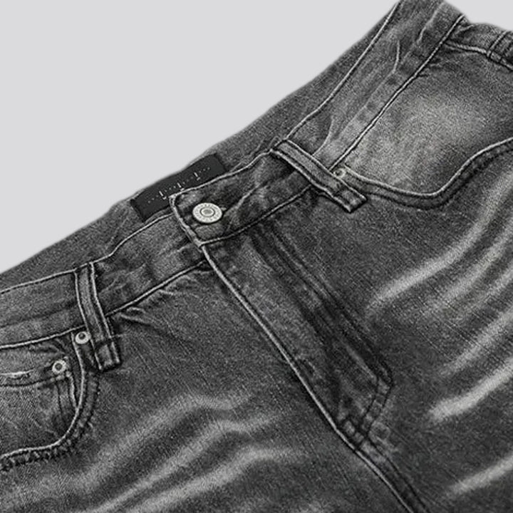 Casual retro whiskered jeans for men