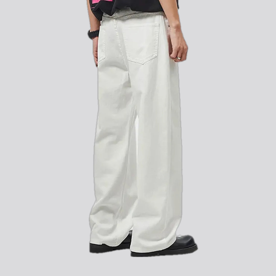 Casual baggy men's denim pants