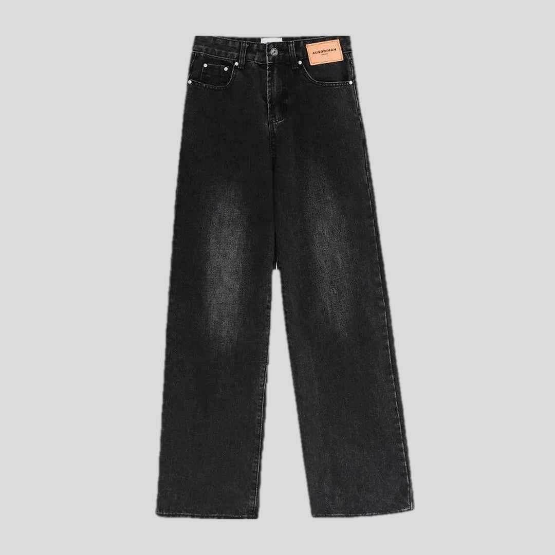 Casual mid waist men's jeans