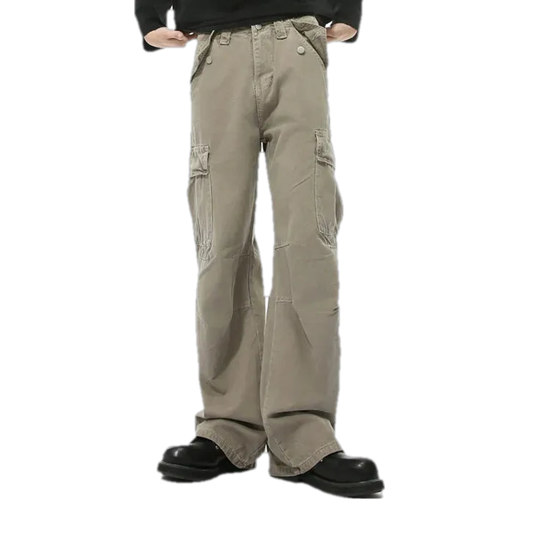 Colorful Baggy Men's Jeans Pants - Sand