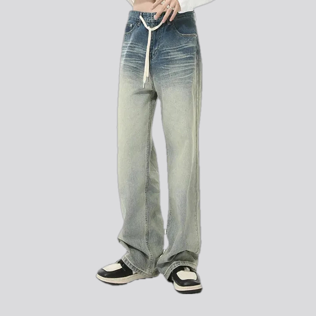 Mid rise baggy retro men's jeans