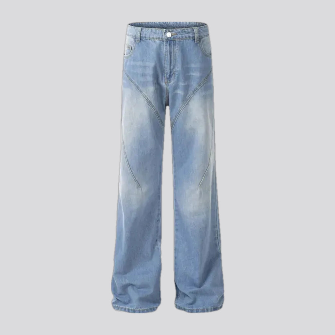 Medium rise stylish men's jeans