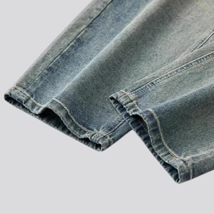 Wide fit vintage soft jeans for men