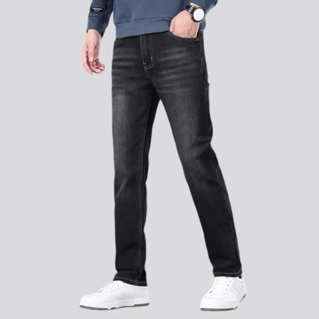 High rise slim men's jeans