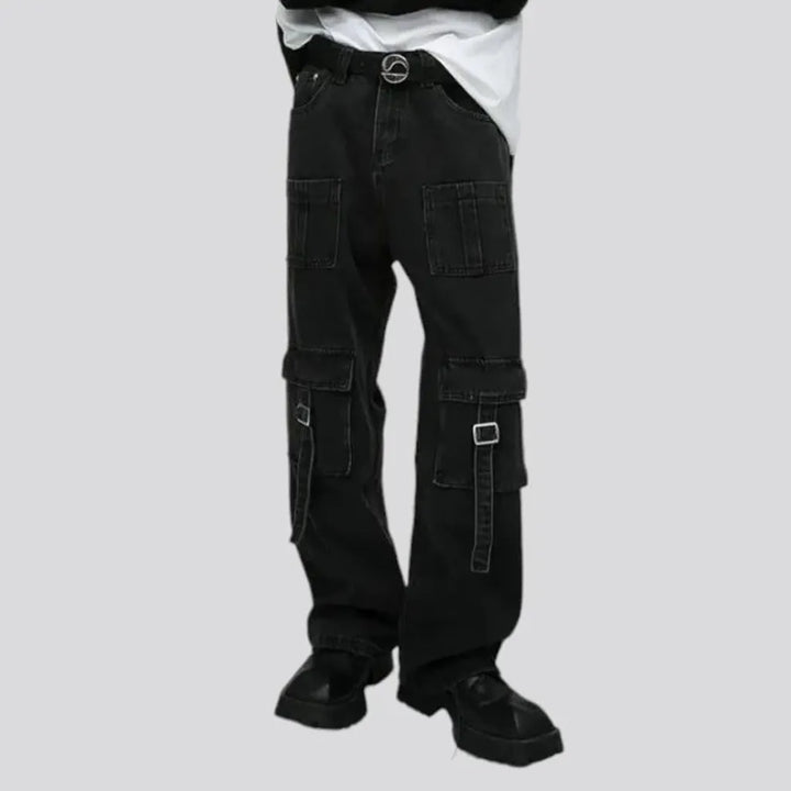 Boho style baggy jeans for men