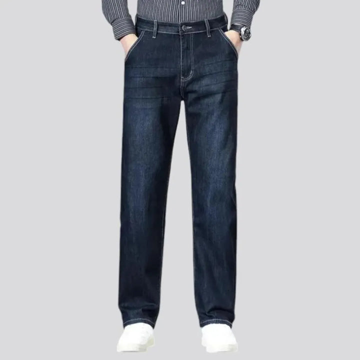 Classic vintage dark wash jeans for men