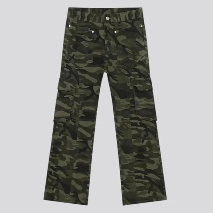 Multicolor cargo fit men's jeans