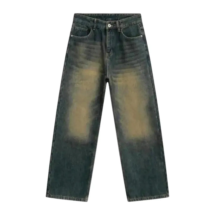 90s Vintage Style Baggy Jeans for Men - Dark Blue