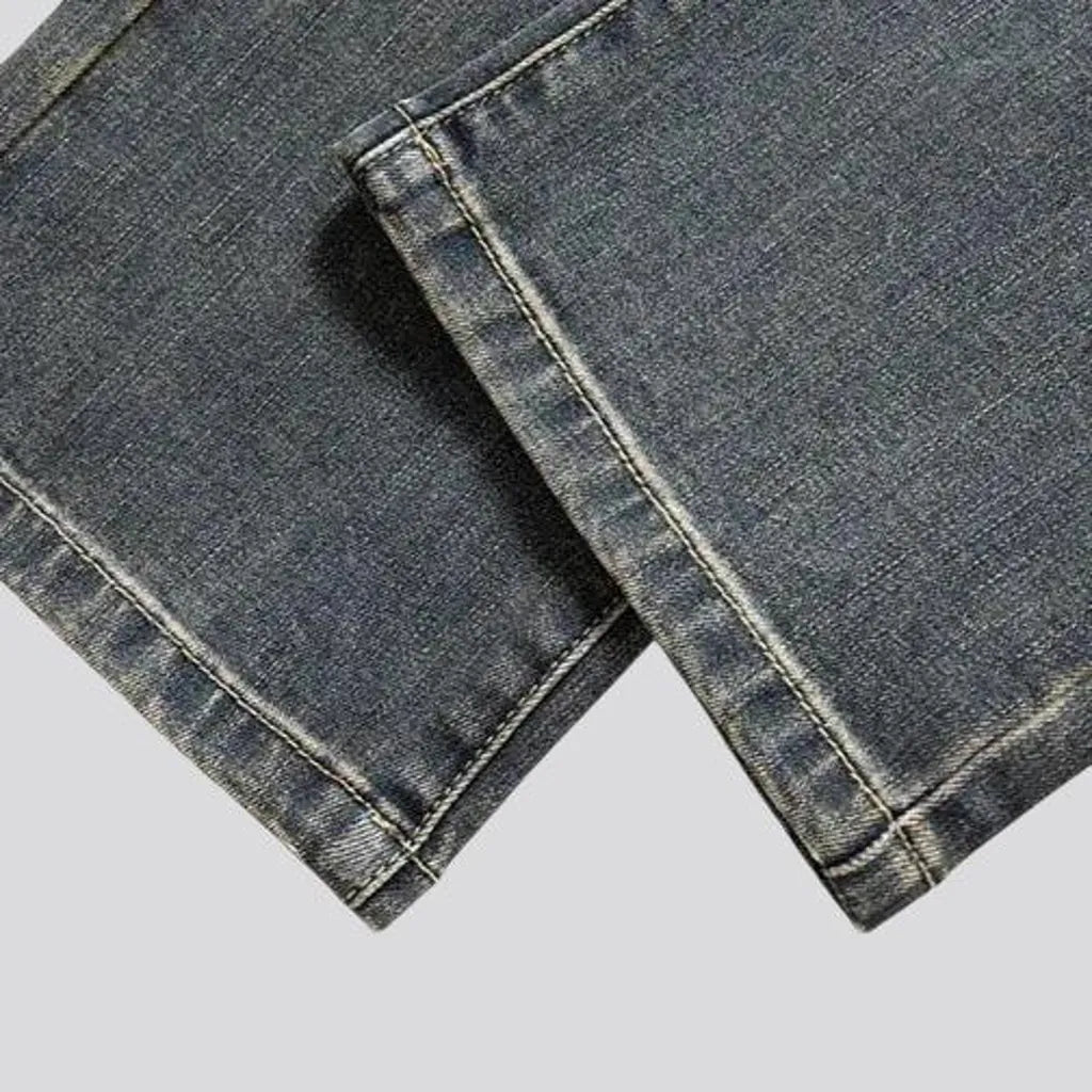 Vintage style straight-leg men's jeans