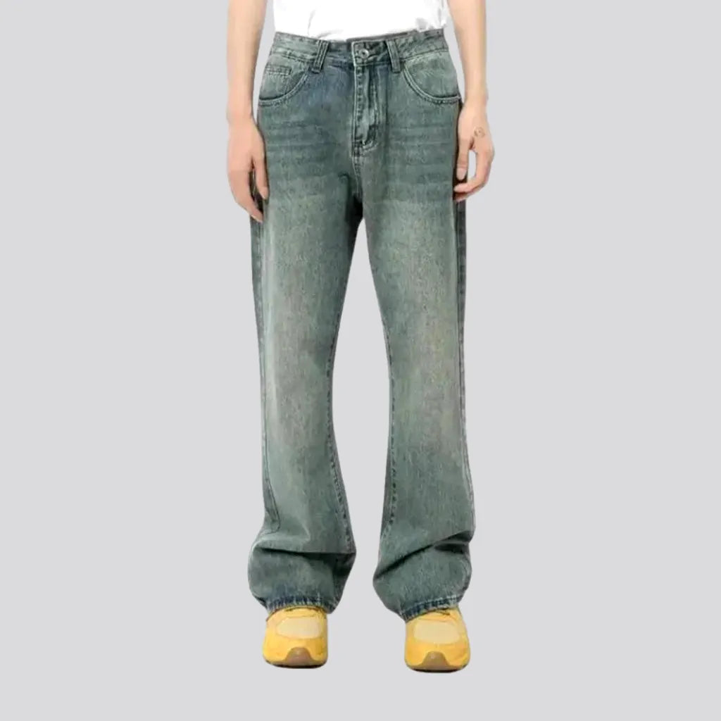 90s Fashion Roomy Sanded Men's Jeans | Jeans4you.shop