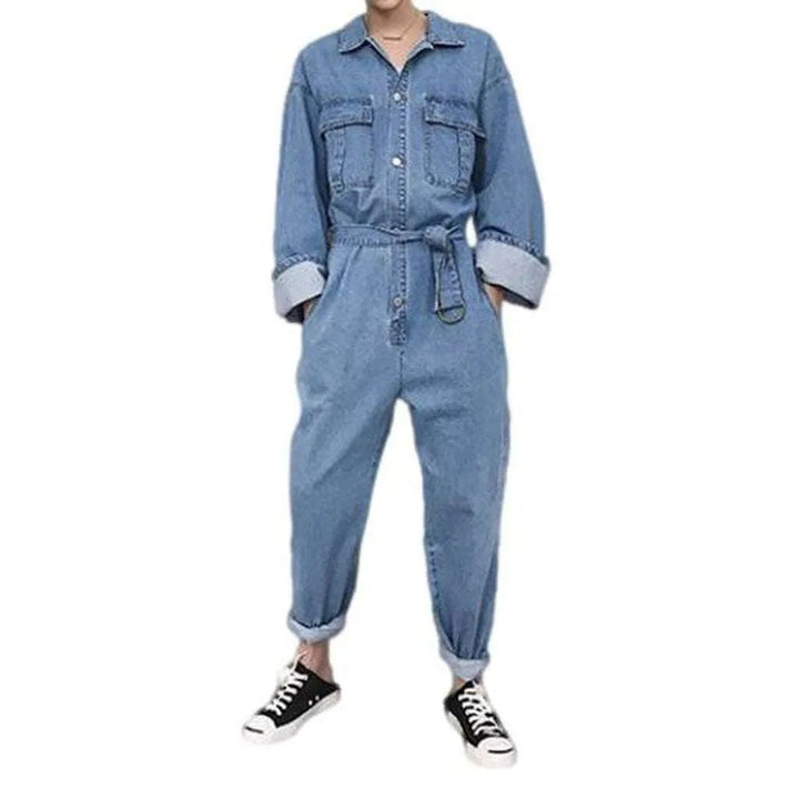 90s Men's Jeans Jumpsuit - Light Blue