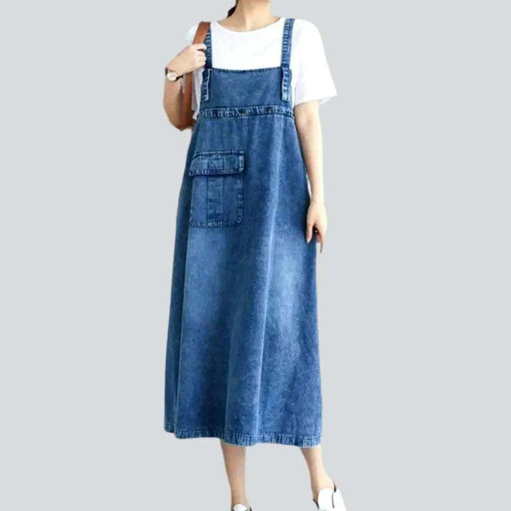 90s style denim cargo dress | Jeans4you.shop