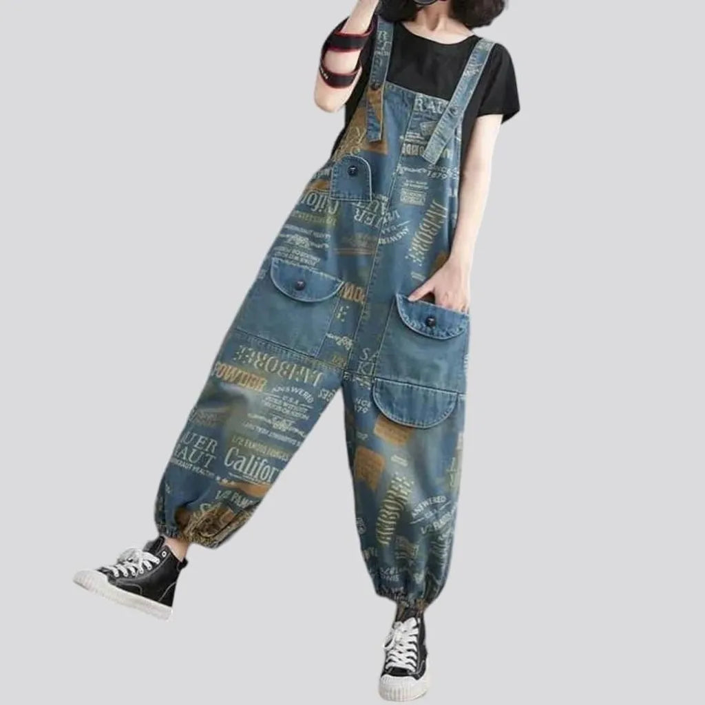 Street women's denim jumpsuit