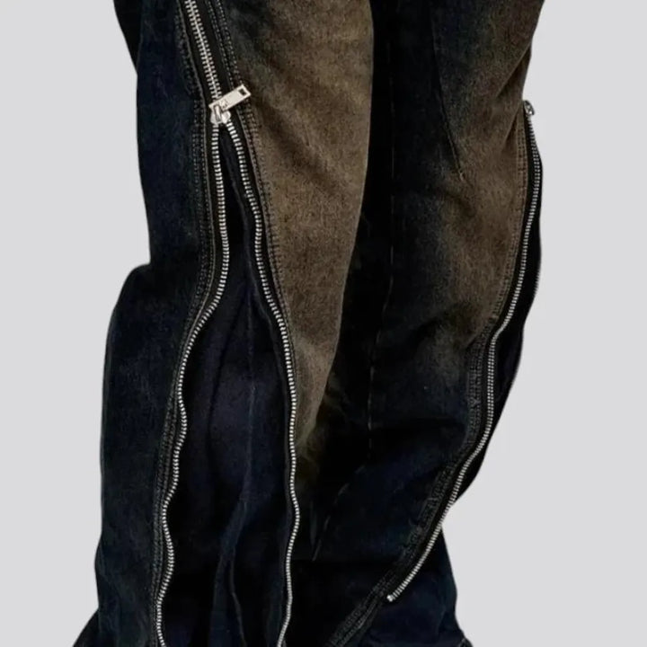 Vintage dark wash baggy jeans for men