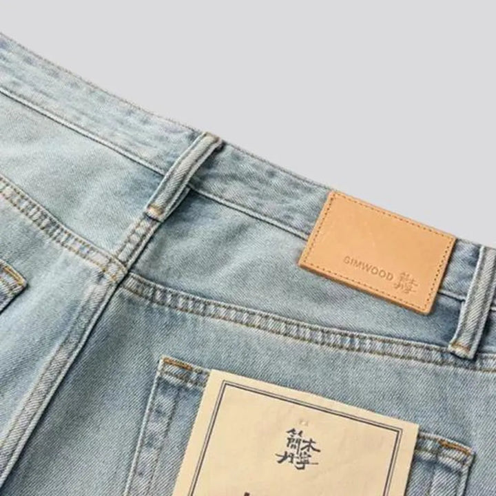 Vintage style bleached men's jeans