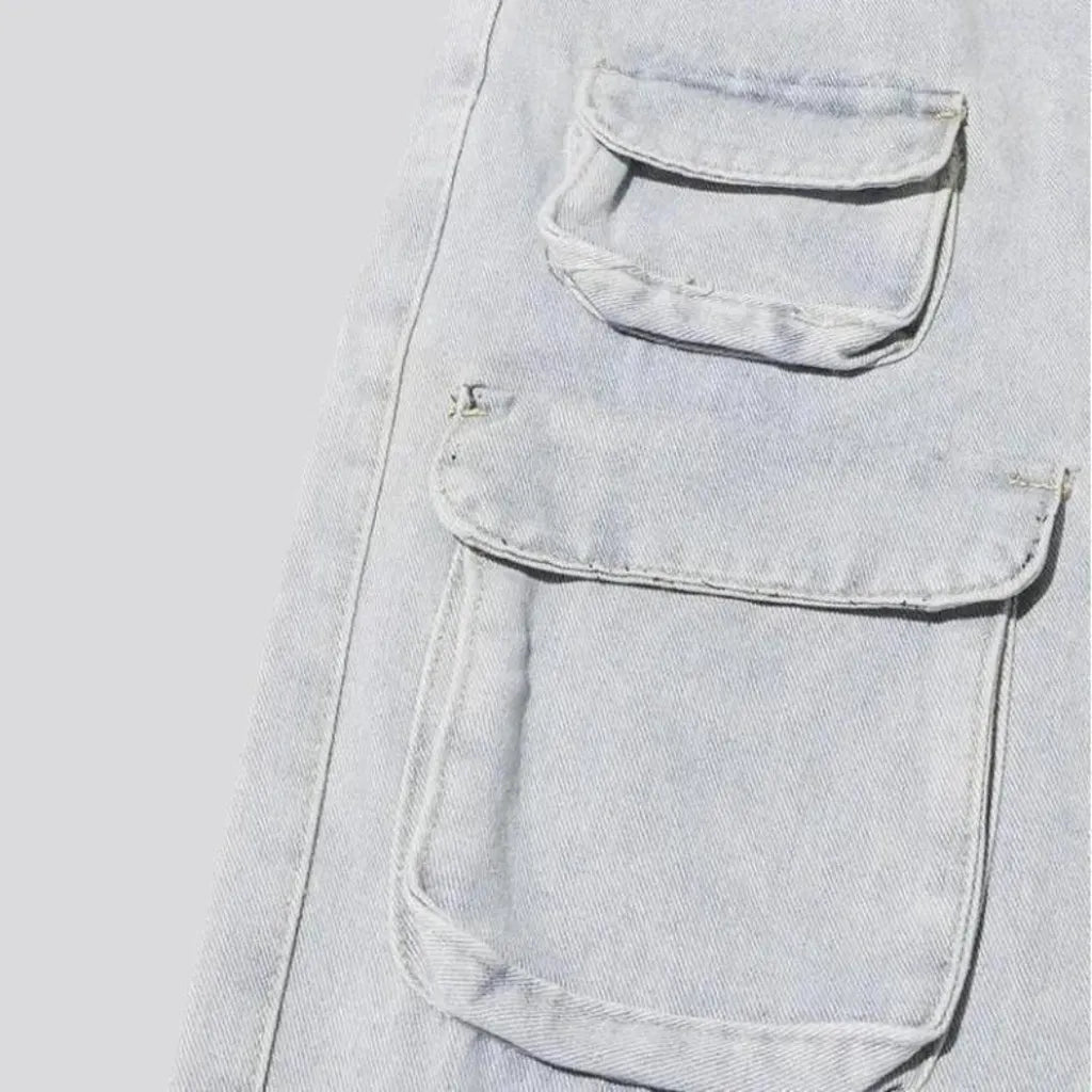 90s style light fabric women's jeans