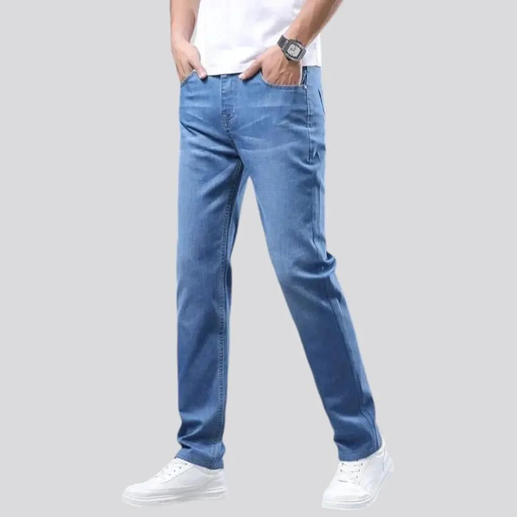 Classic casual sanded jeans for men