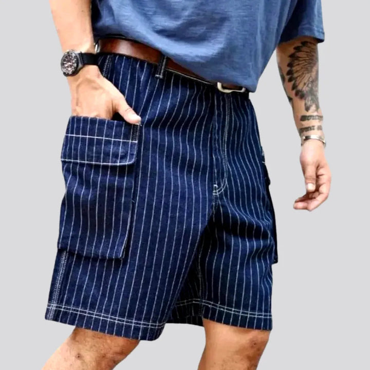 Cargo medium-wash jeans shorts for men | Jeans4you.shop