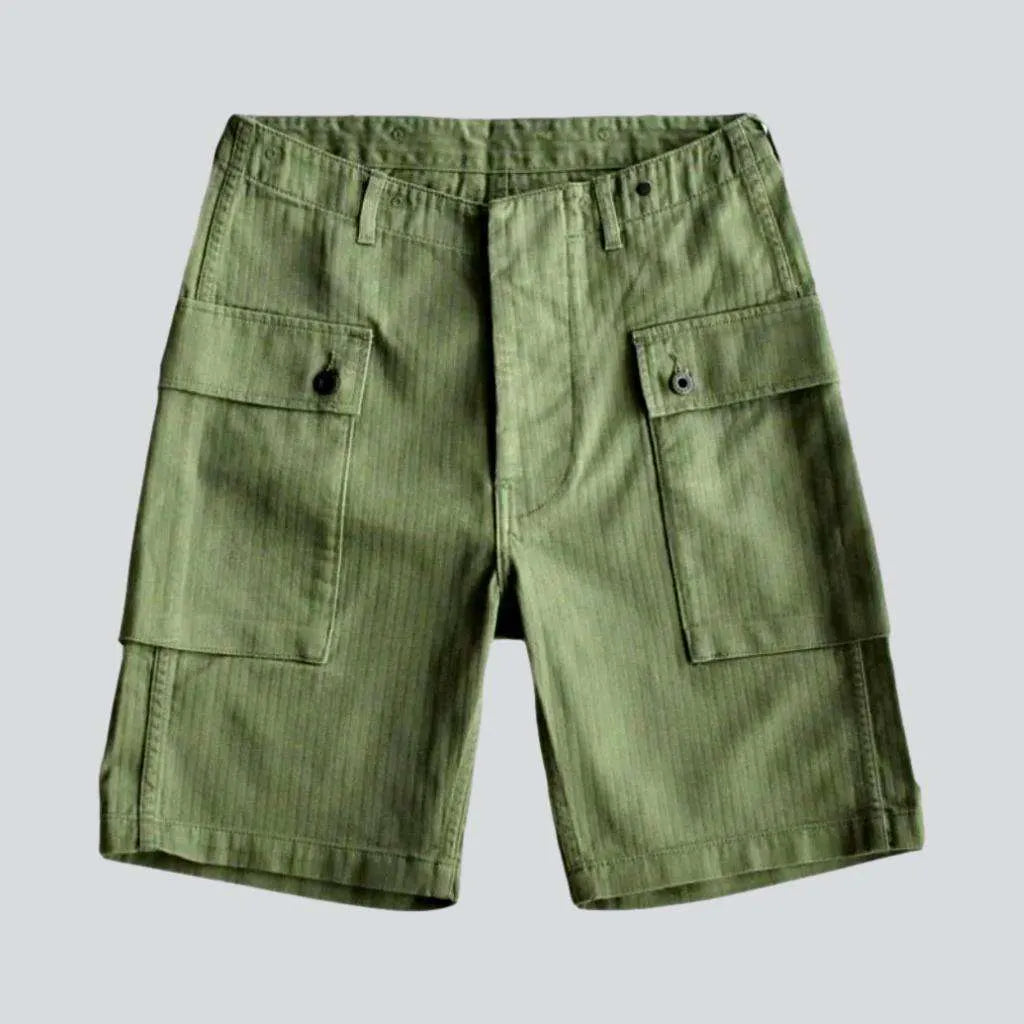 Color knee length denim shorts | Jeans4you.shop