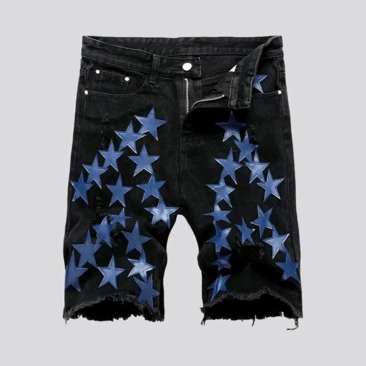 Embroidered stars-embroidery jeans | Jeans4you.shop