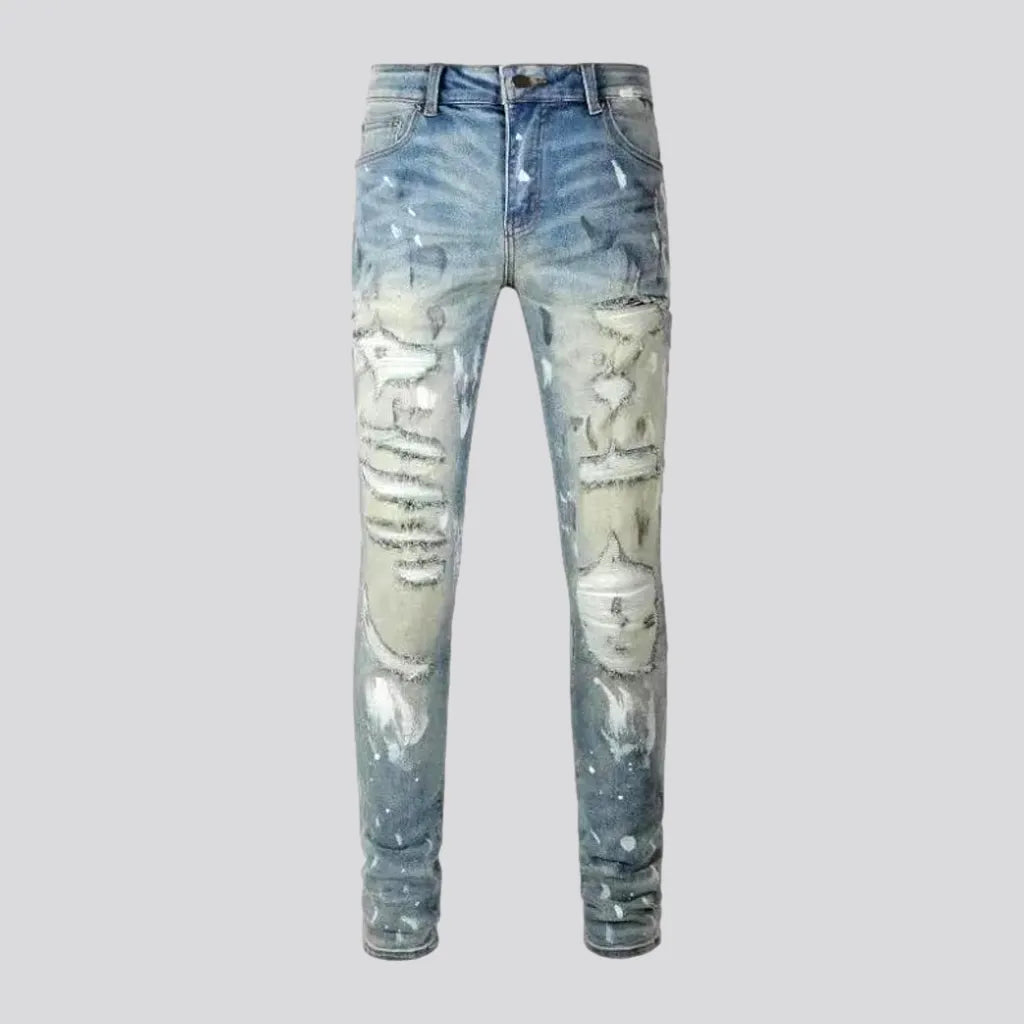 Grunge men's sanded jeans | Jeans4you.shop