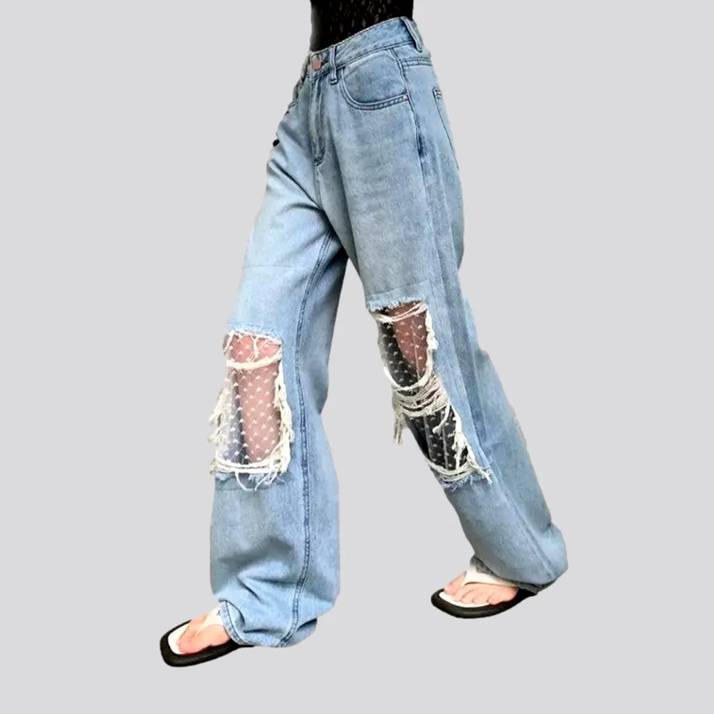Grunge women's mid-waist jeans | Jeans4you.shop