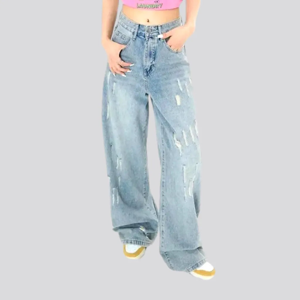 Light-wash floor-length jeans
 for ladies | Jeans4you.shop