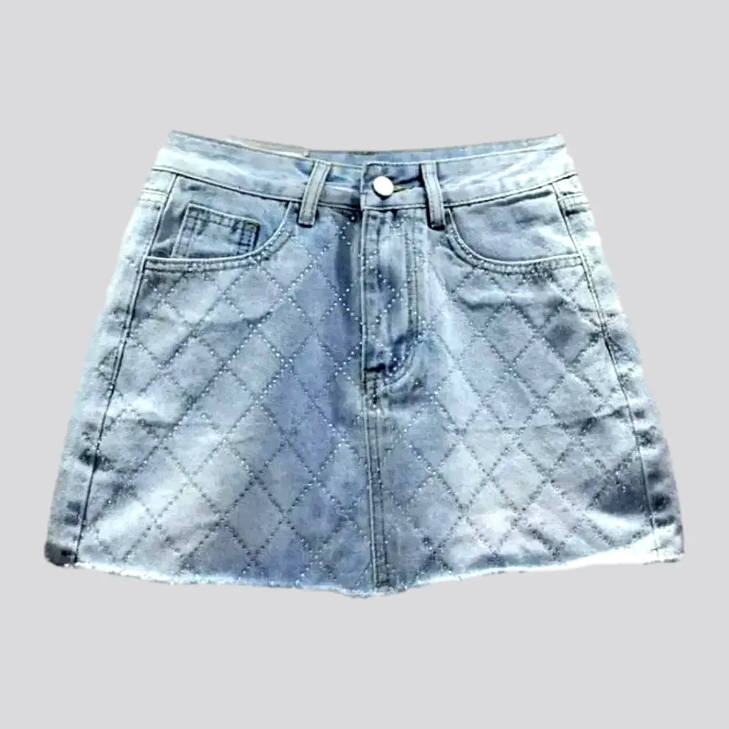 Raw-hem embellished jeans skirt
 for women | Jeans4you.shop