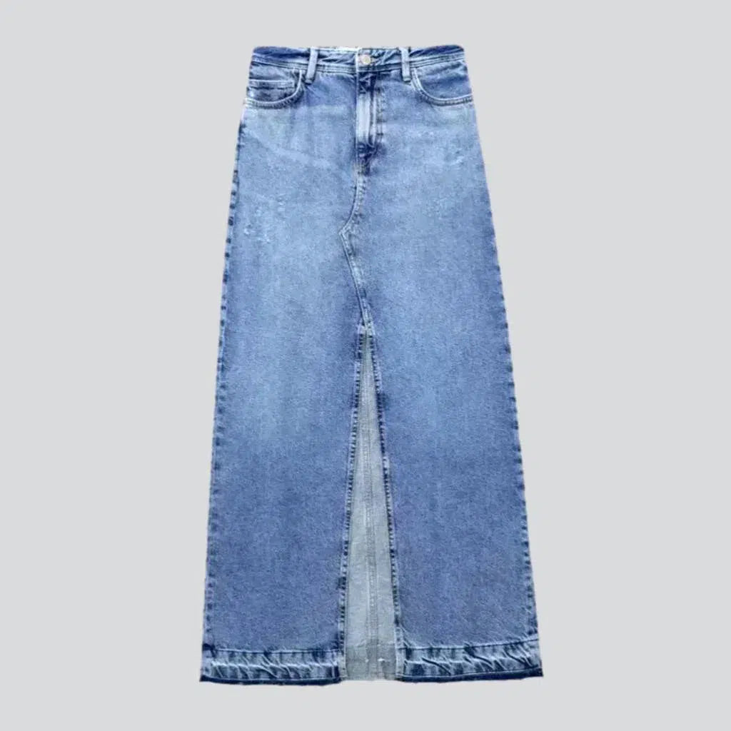 Sanded high-waist jean skirt
 for ladies | Jeans4you.shop