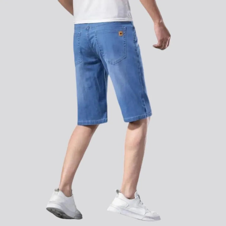 Thin straight men's jean shorts