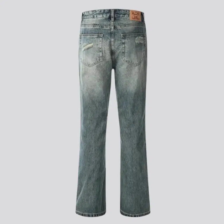 Distressed bootcut jeans
 for men