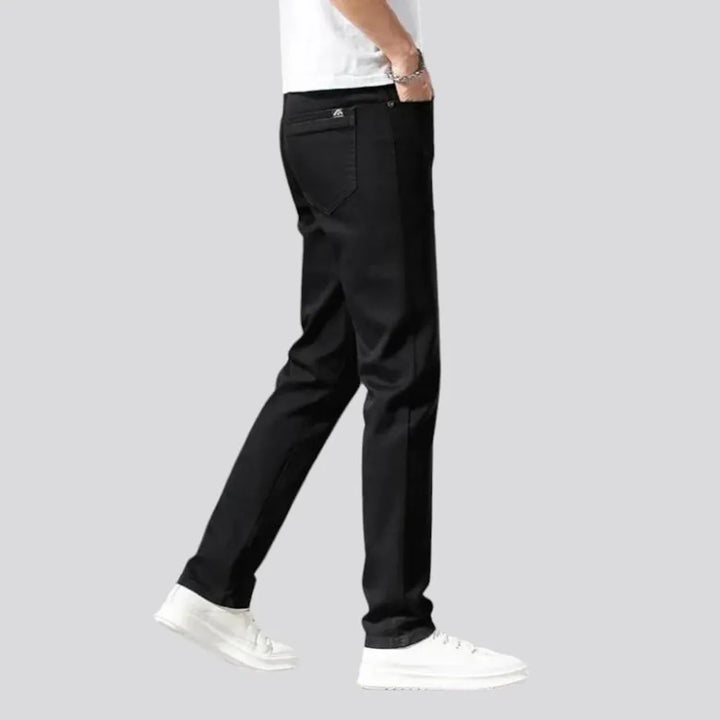 Slim monochrome men's jean pants