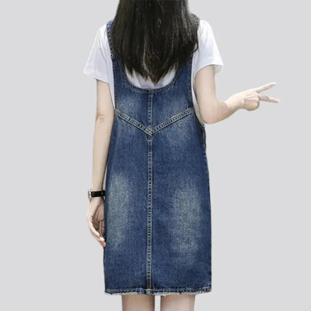 Vintage midi women's jeans dress