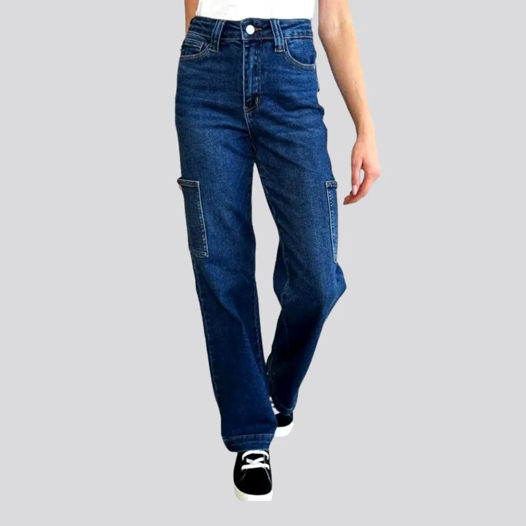 Side-leg-pockets straight jeans
 for women | Jeans4you.shop